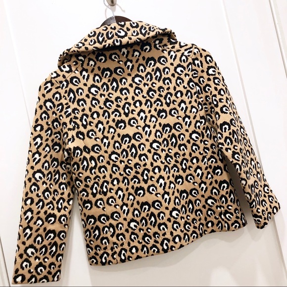 NWOT Tory Burch Animal Print Sweater Blazer XS - Picture 7 of 8